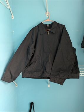 Dickies Black Lightweight Zip-Up Shirt Jacket